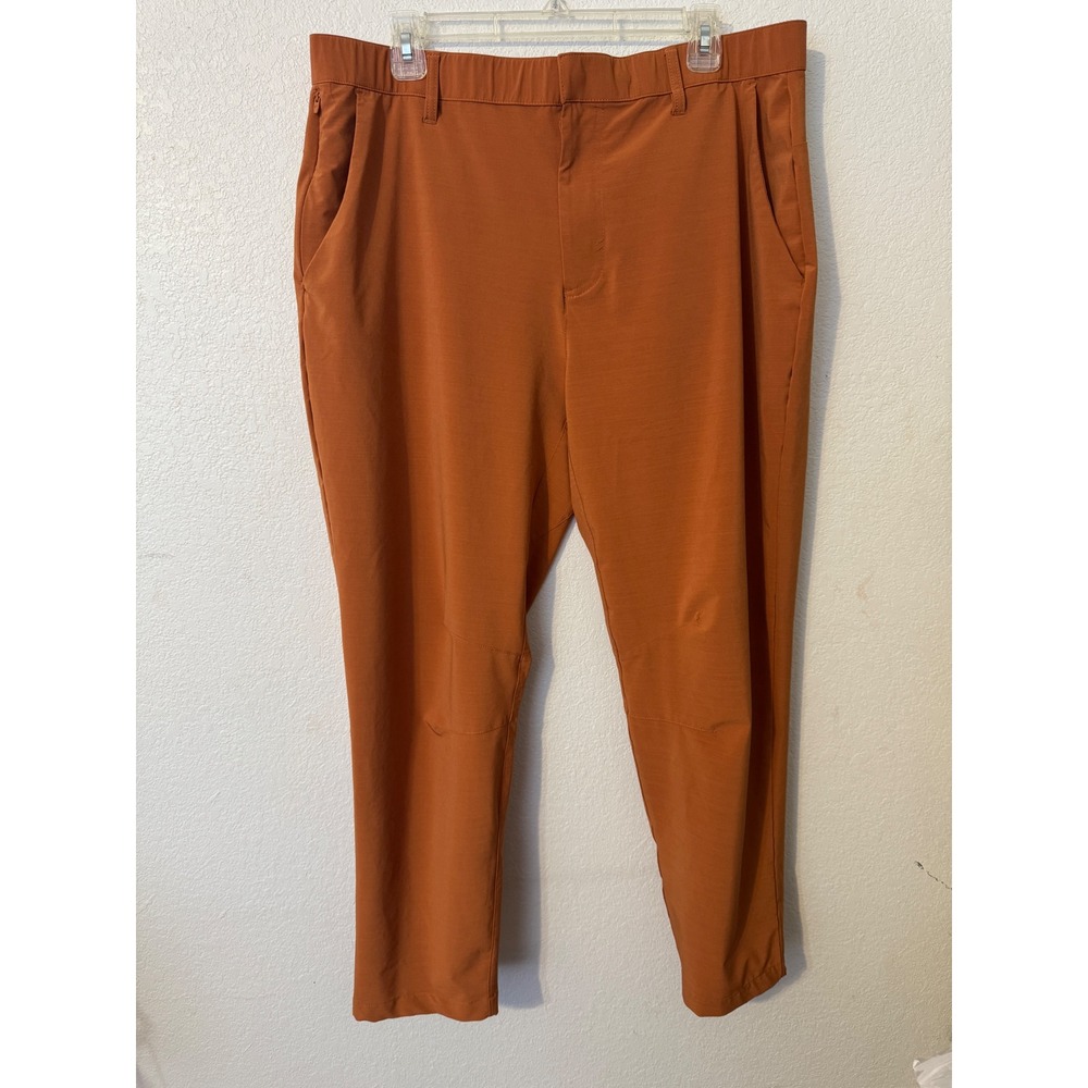 Fabletics Mens The Fundamental Pant‎ Copper Size 38x30 Athletic Golf